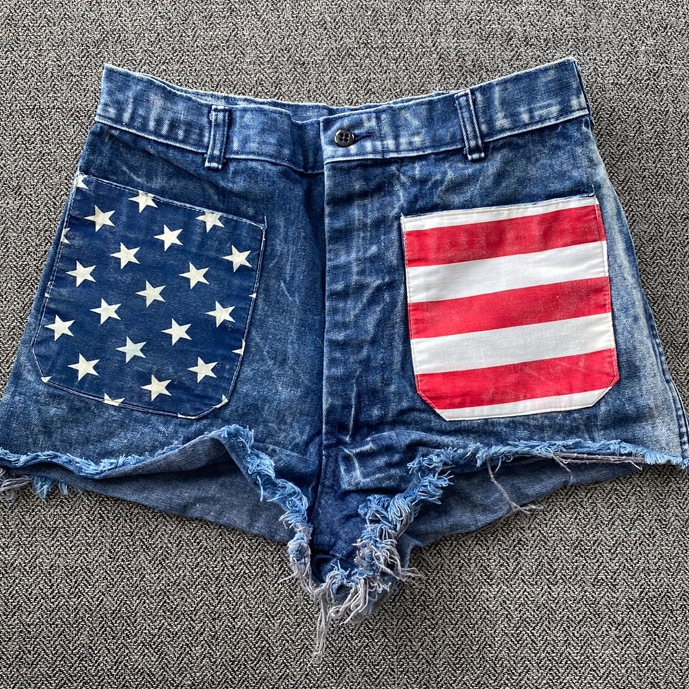 American Flag American Apparel Size Small Shorts